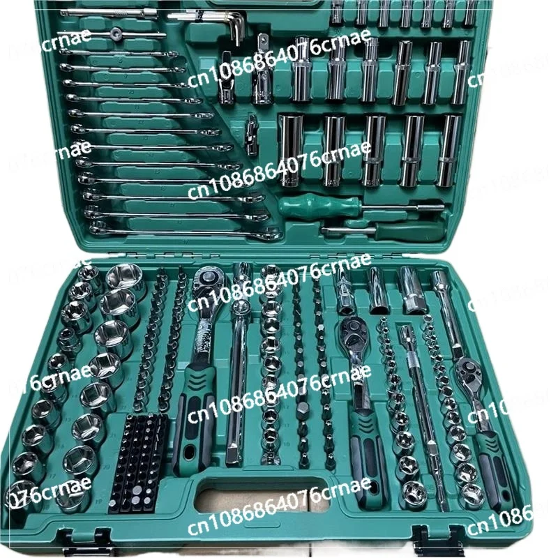 

216 Pieces Repair Set Multi-functional Sleeve Wrench Set Combination Casing Ratchet Wrench Hand Car Repair Five