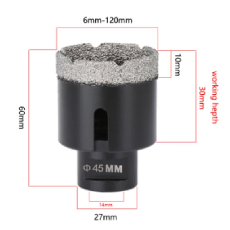 

ABUG-M14 Thread Dry Vacuum Brazed Marble Masonry Hole Saw Opener Diamond Drilling Core Bit For Tile Marble