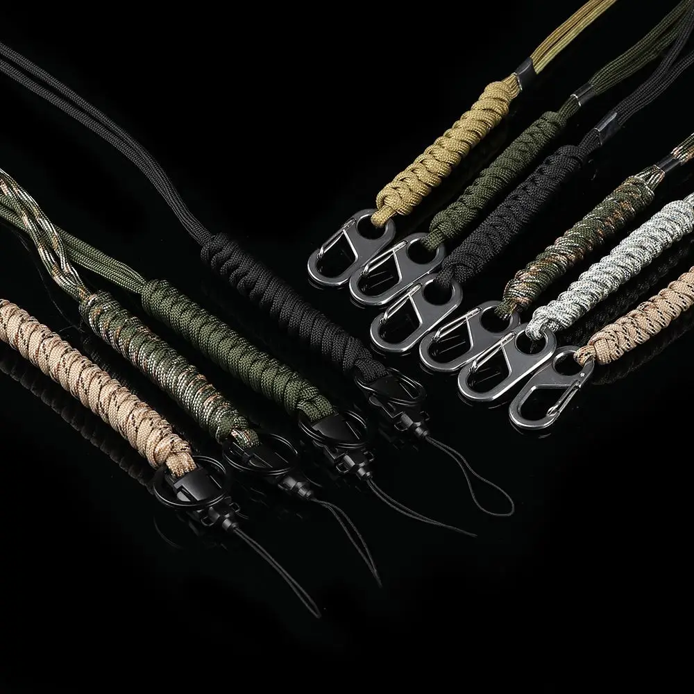 

Outdoor Self-Defense High Strength Key Ring Lanyard Rotatable Buckle Parachute Cord Paracord Keychain