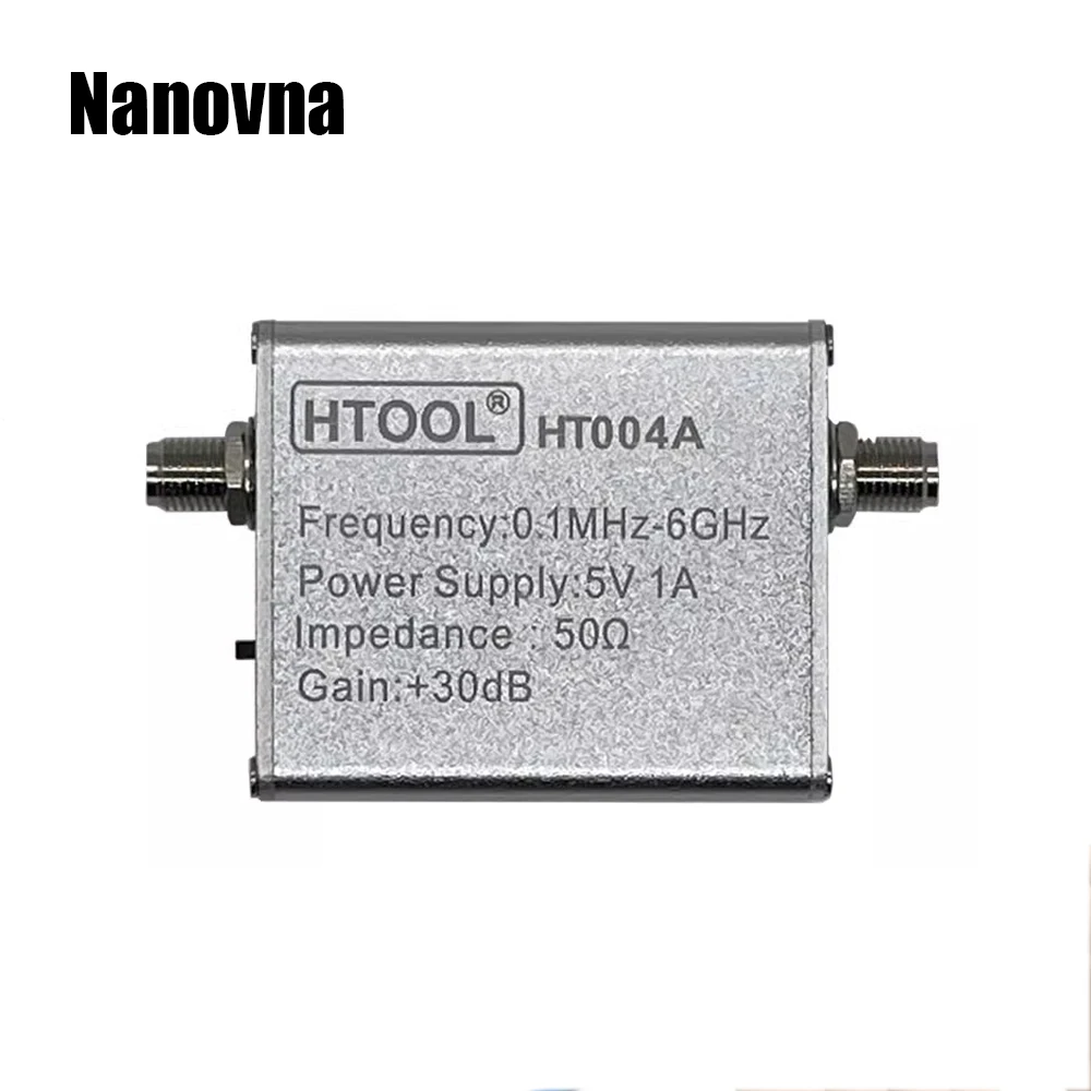 Nanovna HT004A Signal Amplifier Low Noise 100k-6GHz Wideband Preamplifier Full Band TQP3M9037 Amplifier 10M-6GHz Gain 20DB LNA