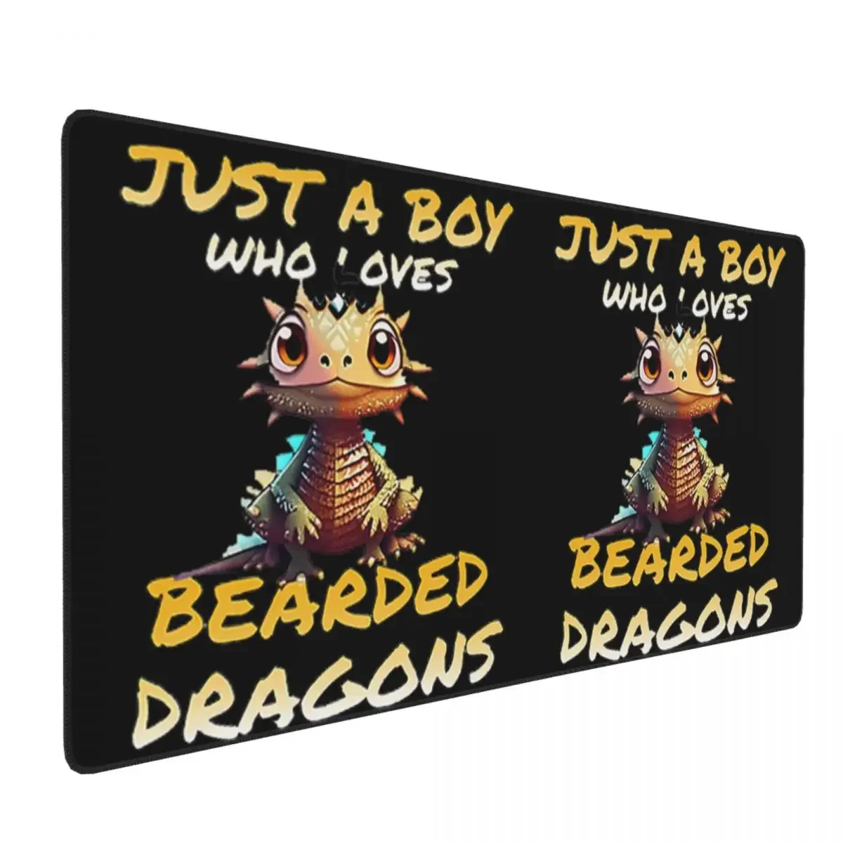 Just A Boy Who Loves Bearded Dragons Large Mouse Pad Computer Keyboard Mouse Mat Gaming PC Laptop Desk Mat Office Table Mats