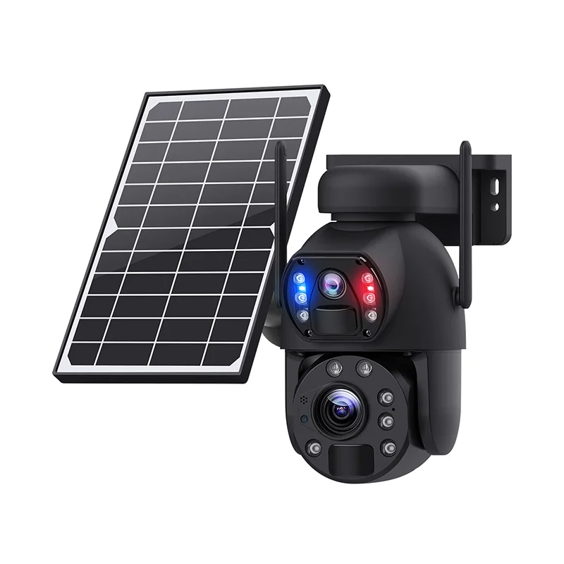 WIFI 20X Optical Zoom Solar PTZ Camera Outdoor 6MP Dual lens Auto Tracking Color Night Vision Wifi Solar CCTV Camera