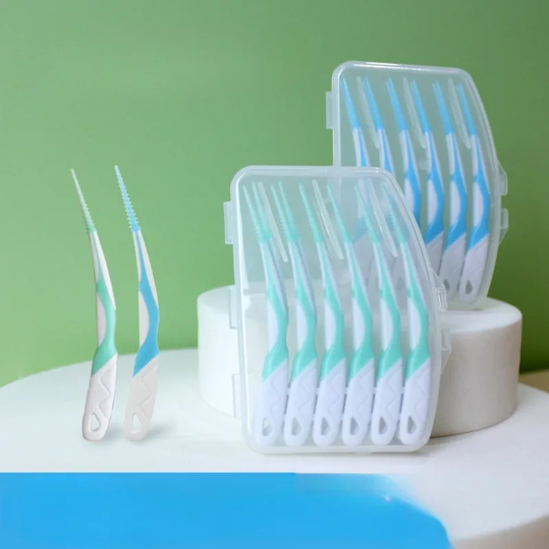12pcs/20pcs Silicone Dental Interdental Brushes Disposable Dental Cleaning Brush Dental Floss Toothpicks Tooth Cleaning Portable - Image 2