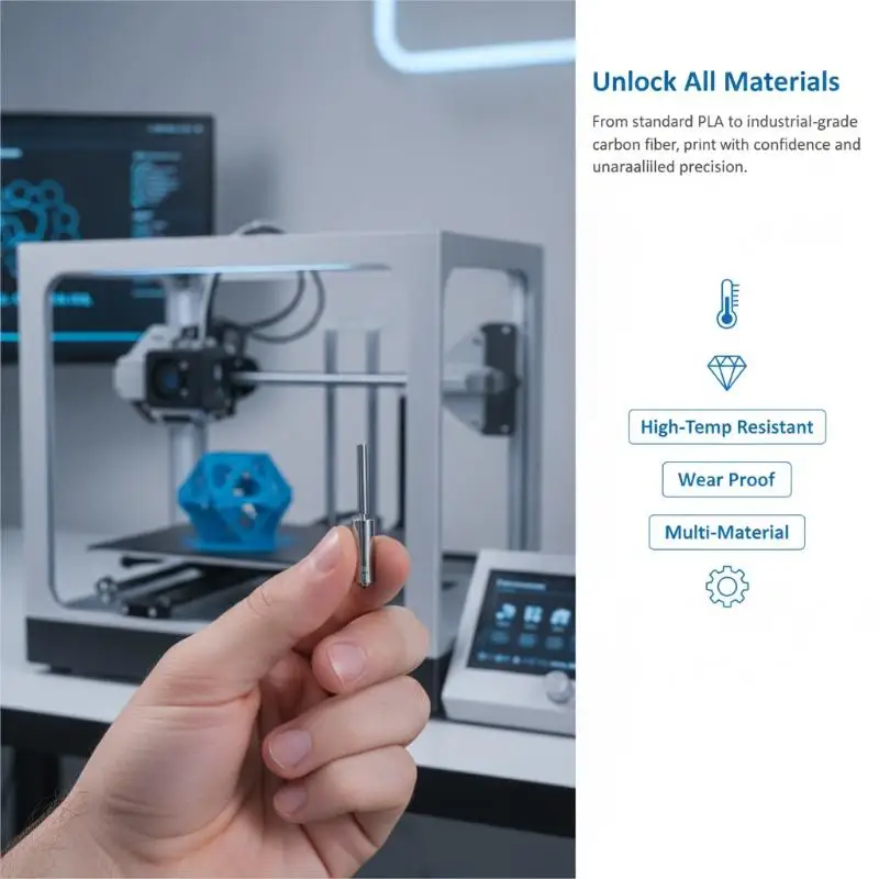 Replacement 3D Printer Nozzle with Silicone Sock for Anycubic Kobra S1 Max Easy Install Wear-resistant Printing Part