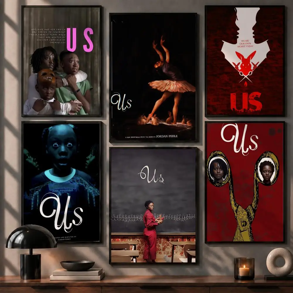 Top-rated Movie Us Poster No Glue Residue Self-Adhesive Art Poster Wall Decor for Bedroom Living Room