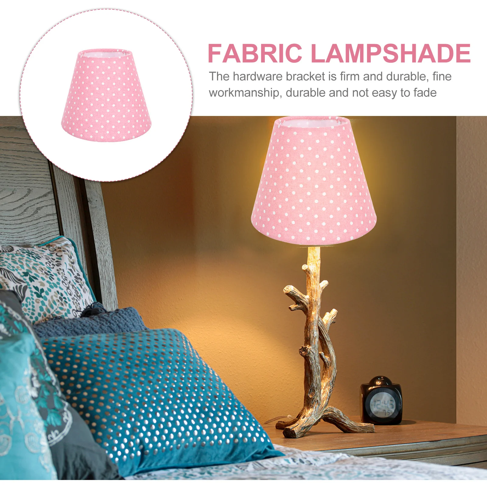 

Прочный тканевый абажур, простой чехол в горошек, практичный декоративный аксессуар для лампы, защита для светильника