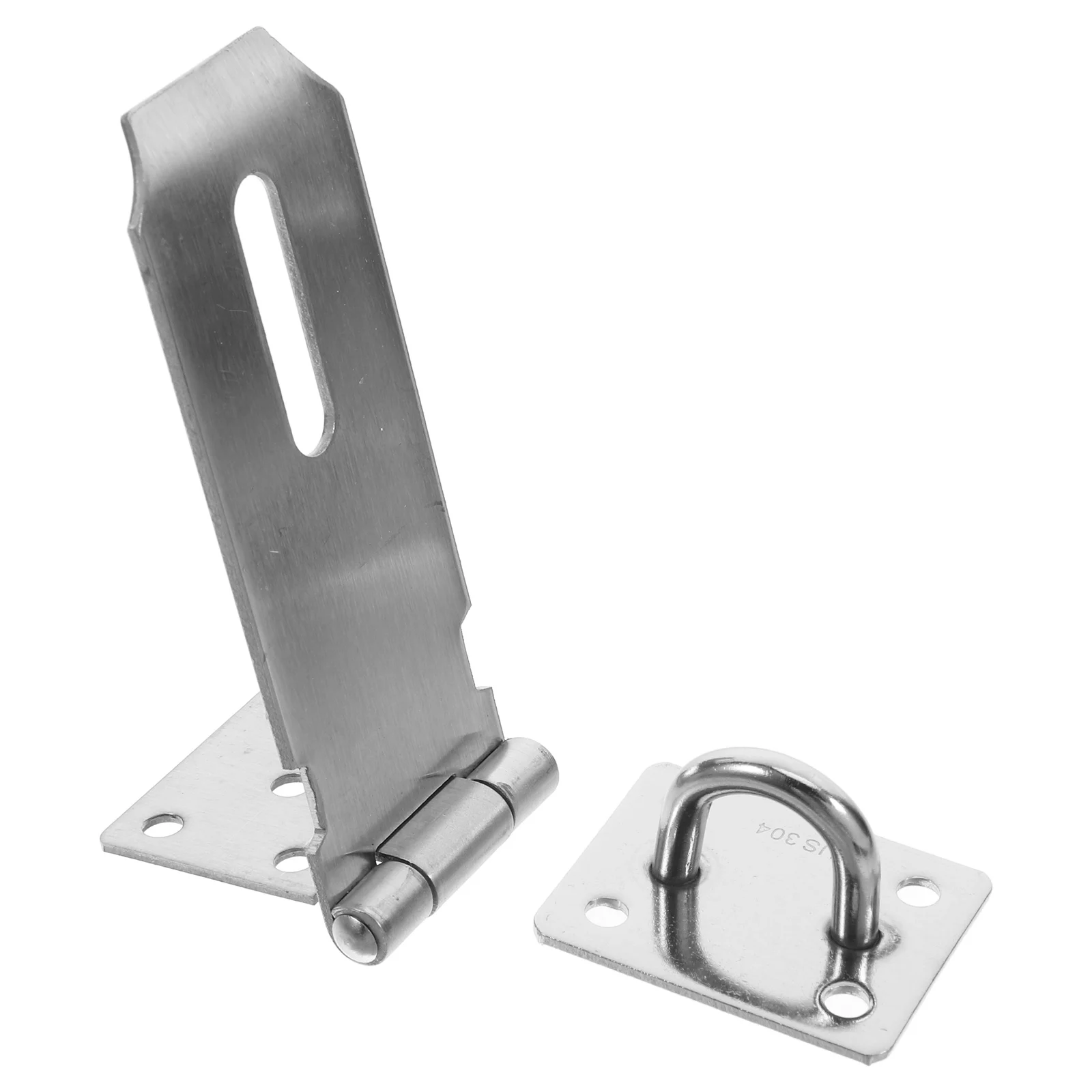 Stainless Steel Door Latch Heavy Duty Padlock Hasp for Shed Cabinet Gates Outdoor SafetyLatch Hardware Metal Lock Small Design