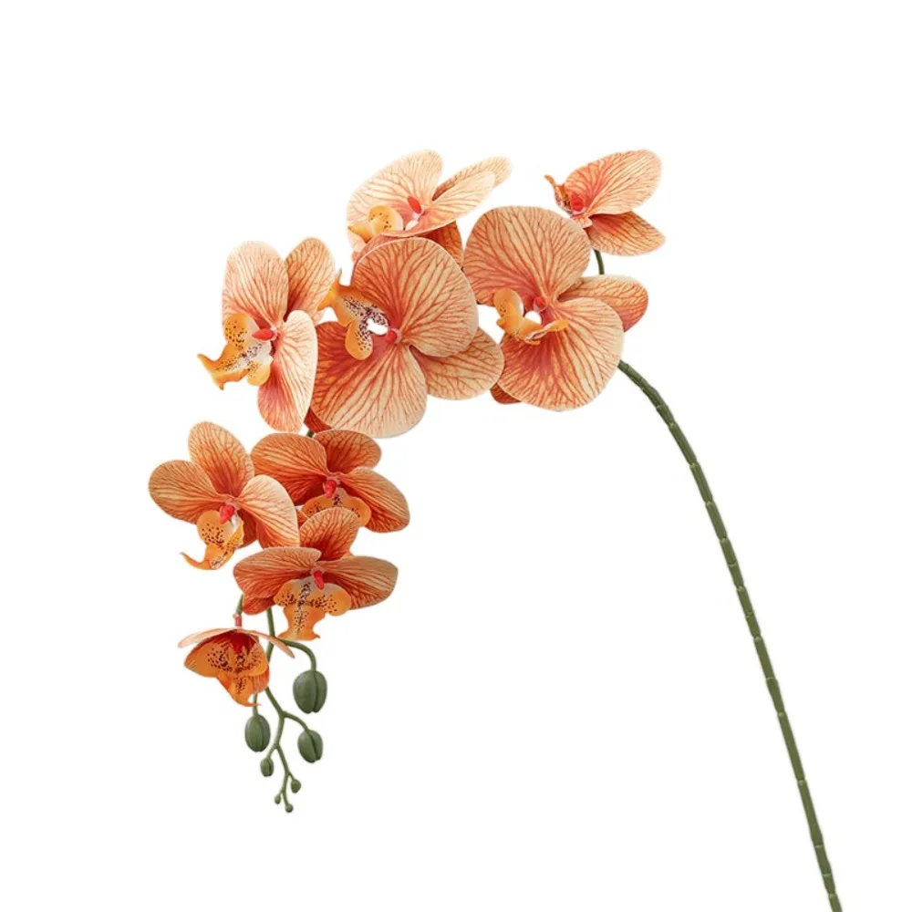 

9 Head Artificial Phalaenopsis Branches Real Touch Realistic Fake Flowers Handmade Simulation Plant Living Room Balcony