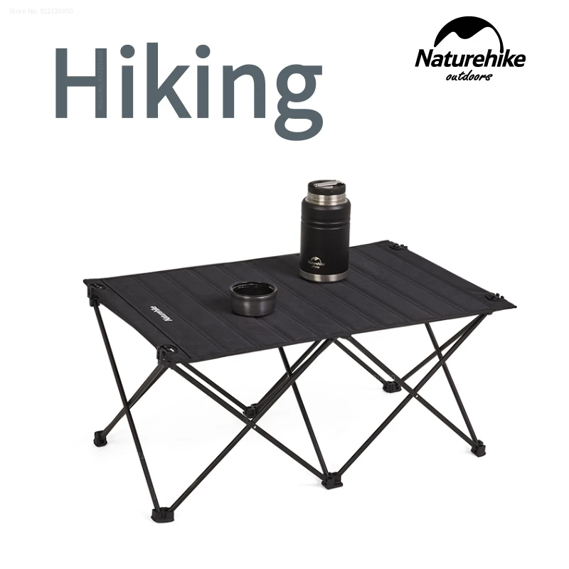 Naturehike Camping Folding Cloth Roll Table Inline Aluminum Plate Ultralight Camping Table BBQ Picnic Table Outdoor Simple Table