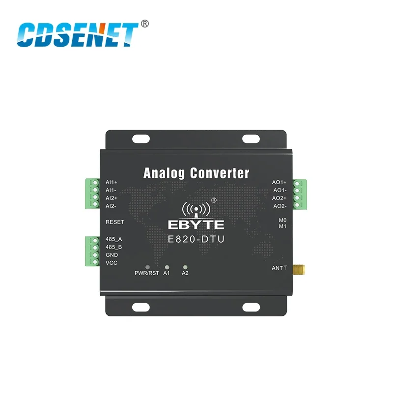 433MHz Analog Acquisition Module Modbus RTU CDSENET E820-DTU(2I2-433L) 1W RS485 2 Channel Wireless Control Collection Converter