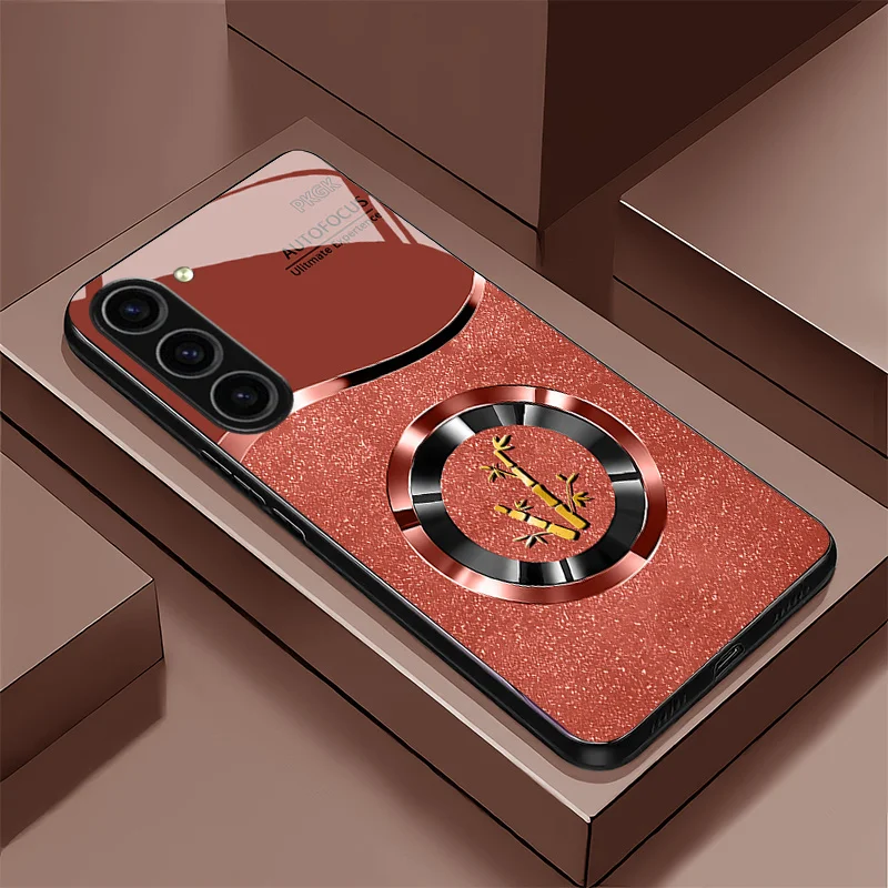 Creative Circle Phone case s26 ultra s25 Glass phone case for Samsung Galaxy S26/S25/S24/S23/S22/S21 FE Ultra Plus Shockproof