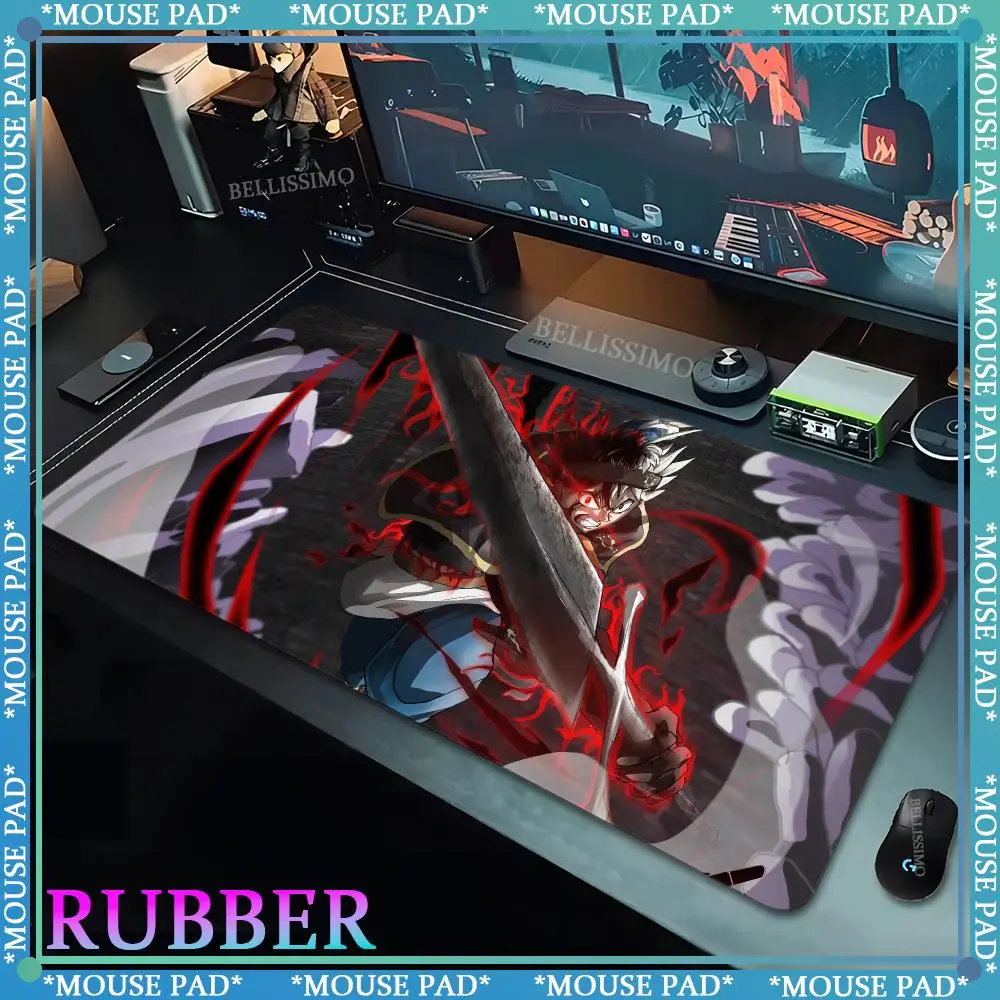 Black Clover Rubber anti-skid pads Computer gamers Esports mouse pads Desktop accessories Mouse Pad Oversized Gaming Mouse Pad