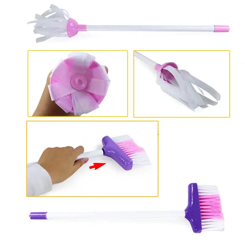 1 Set Kids Children Role Play Toy Simulation Cleaning Kit Multi-functional Safety Plastic