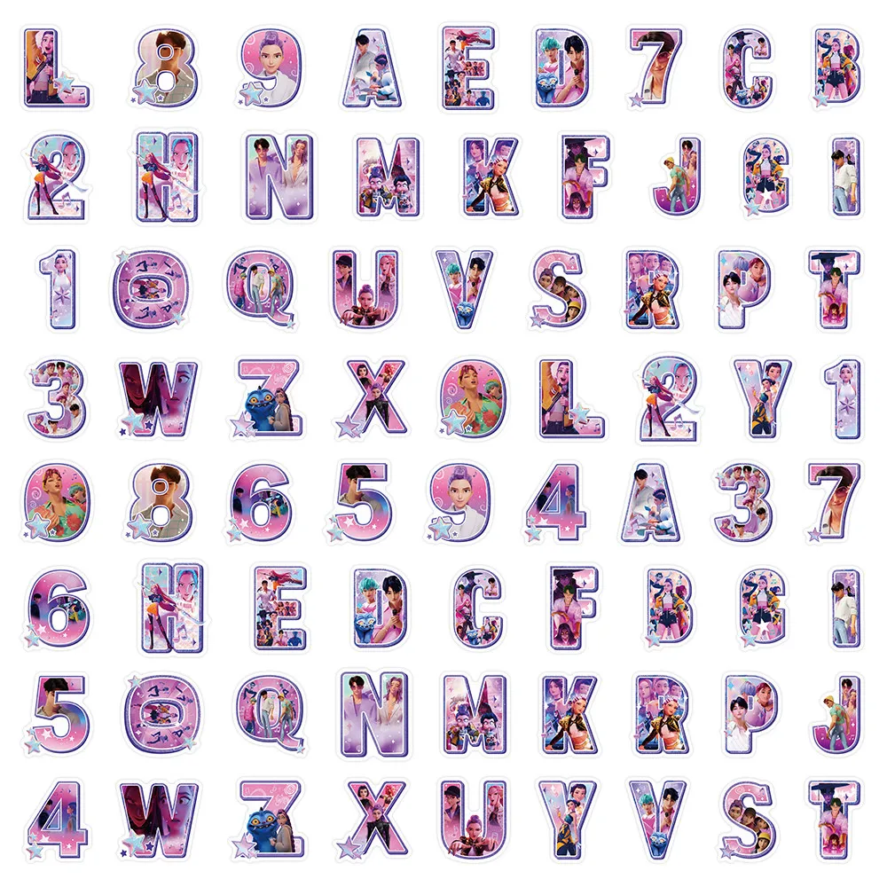 72 Pcs Witch Hunter Coven Alphabet Stickers - Cool Dark Fantasy Decor for Phones, Laptops, Journals DIY Crafts AnimeWorlds Store