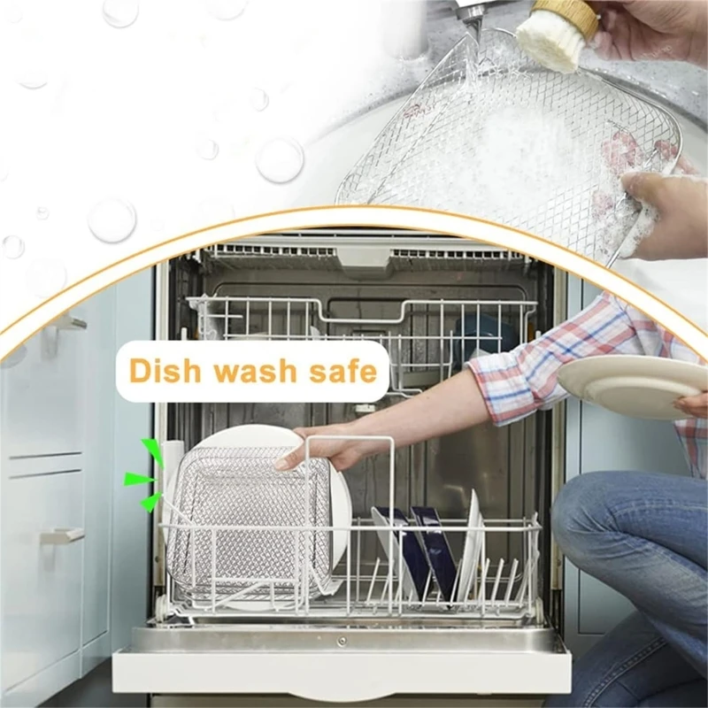 Rak Penggorengan Udara Multilapis Dehidrator Makanan Berdiri 304 Tempat Roti Panggang Tahan Karat