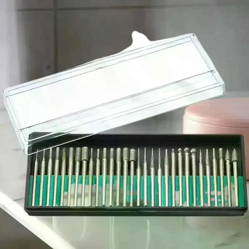 

Детали абразивных инструментов: набор алмазных боров из 30 шт. для вращающихся инструментов электрической шлифовальной машины, подходят для шлифования, резьбы, резки