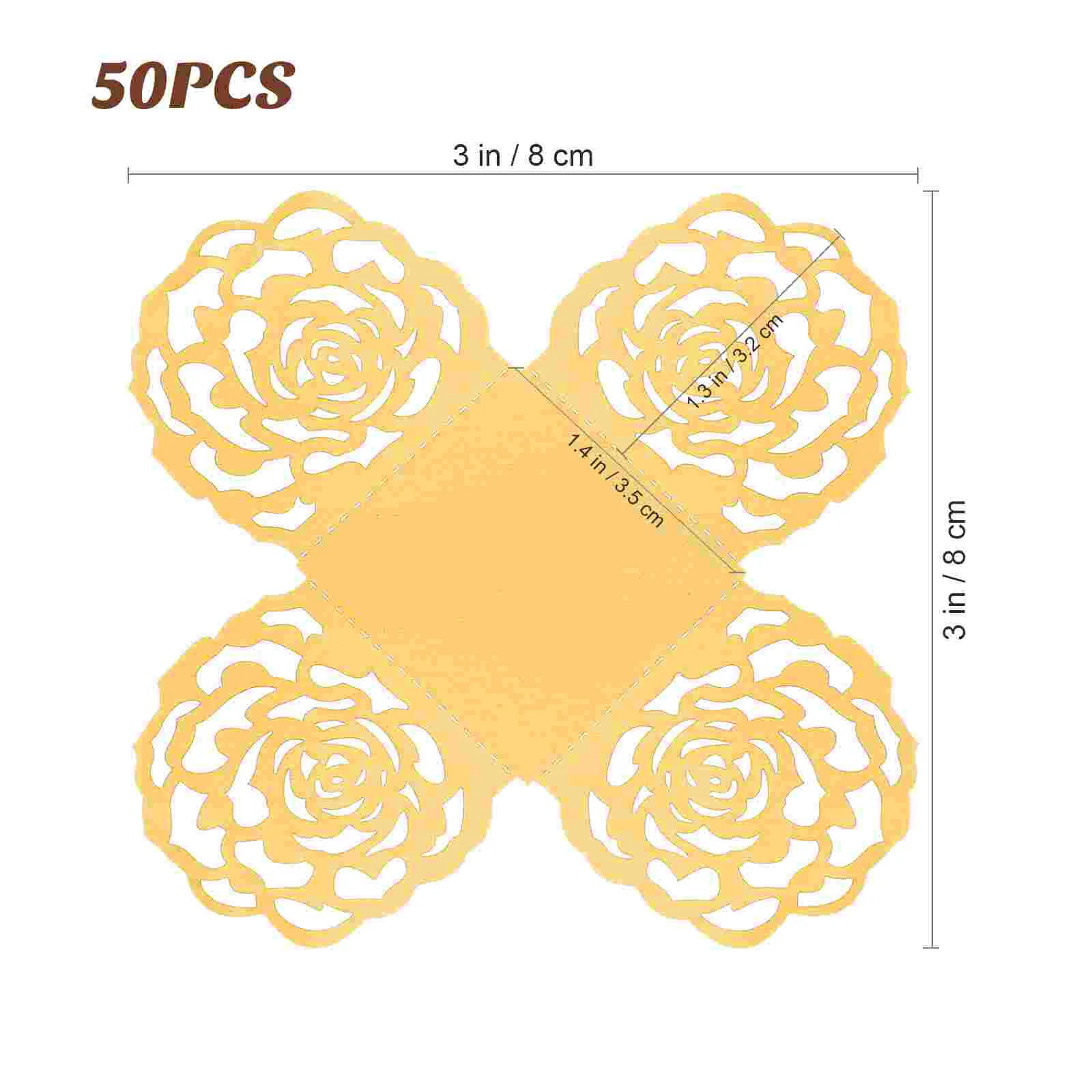 50 Pcs Delicate Chocolate Tray Cups for Desserts Candy Truffle Wrappers Paper Cupcake Liners Wedding Party Decorations