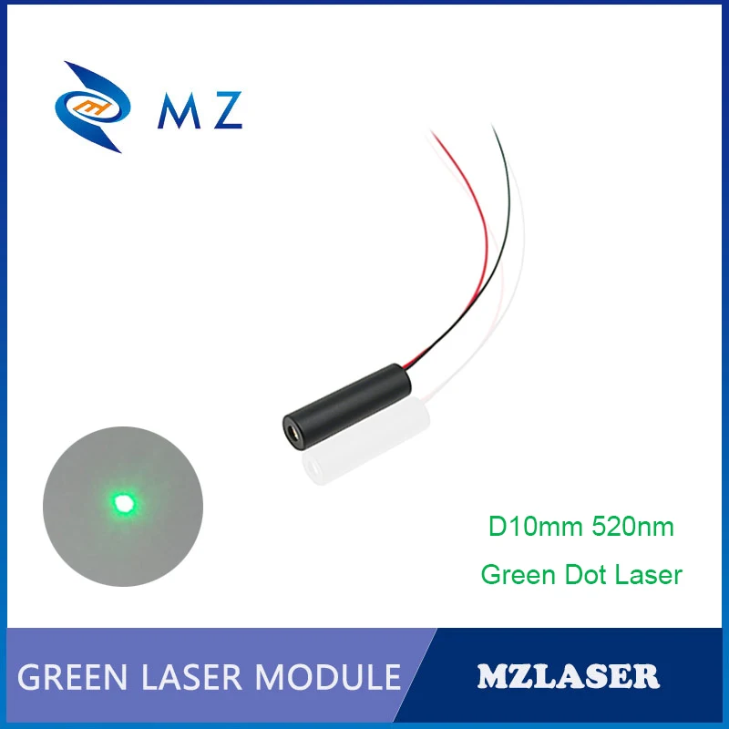 

Green Dot Laser Diode Module D10mm 520nm 30mw 3V Compact Laser Module Industrial Grade ACC Drive Type