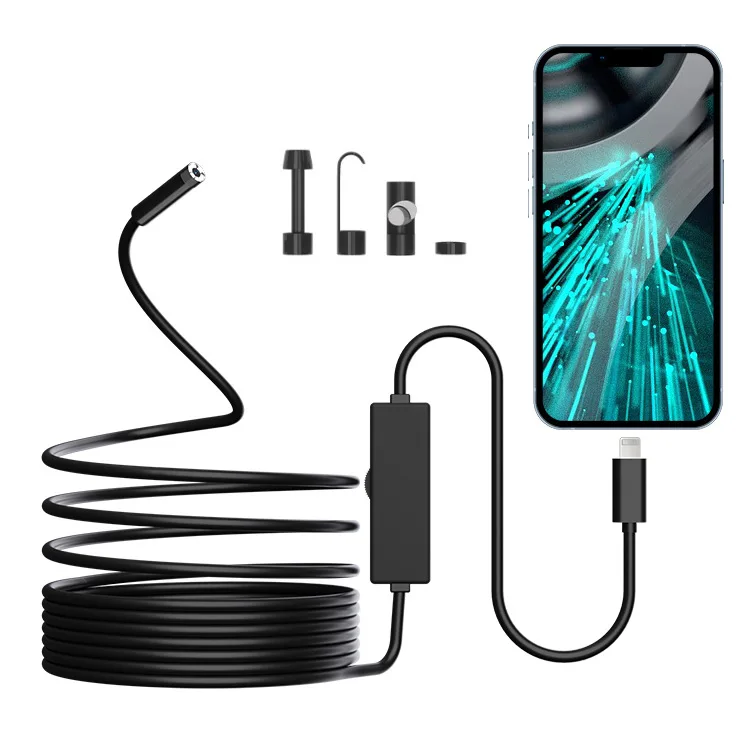 Single Lens Industrial Endoscope Camera Hd1080P Car Inspection Borescope Ip67 Waterproof Sewer Camera