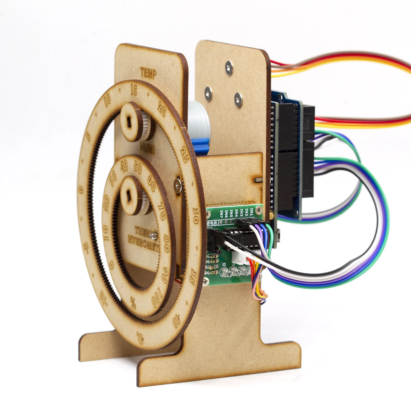 Mechanical Hygrograph Creative Production Stepper Motor Wood Project STEM Education for Arduino UNO Programmable Robot DIY Kit