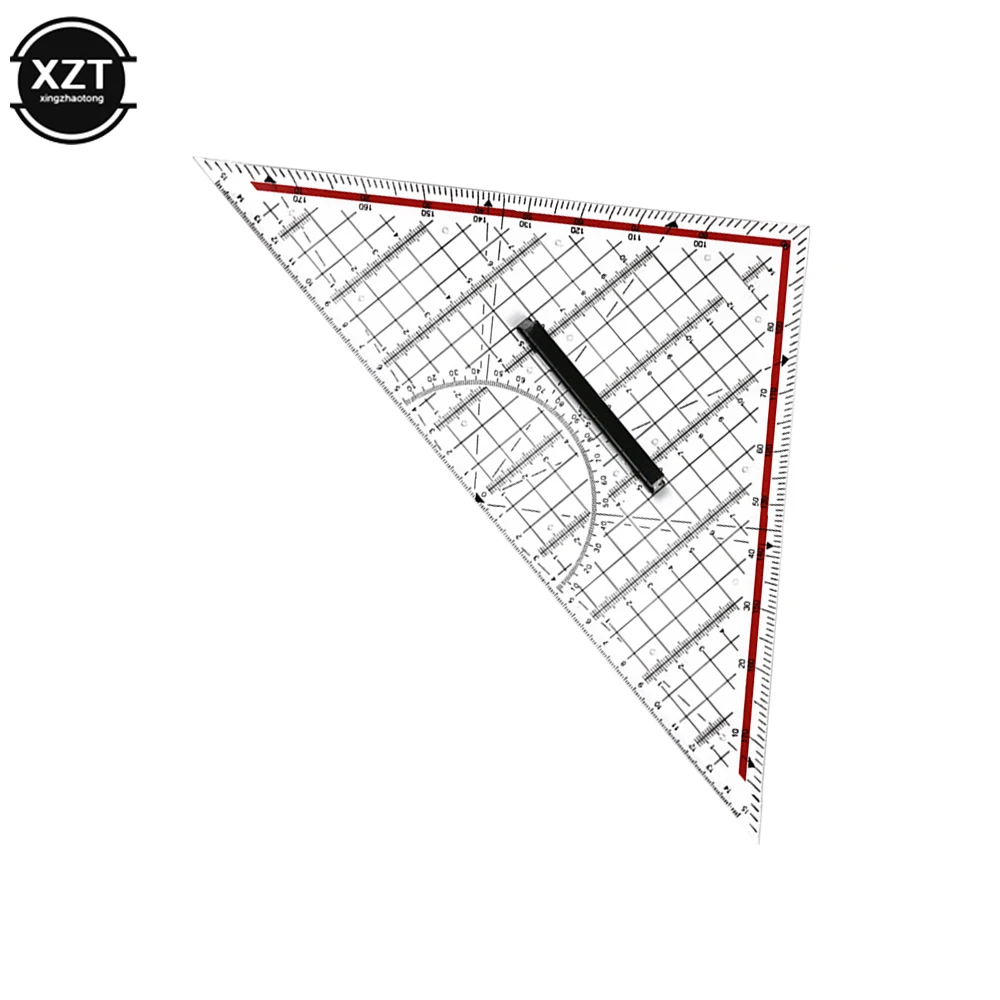 -righello triangular de 30cm, herramienta de dibujo con mango, regla de dibujo multifuncional, herramientas de aprendizaje para oficina