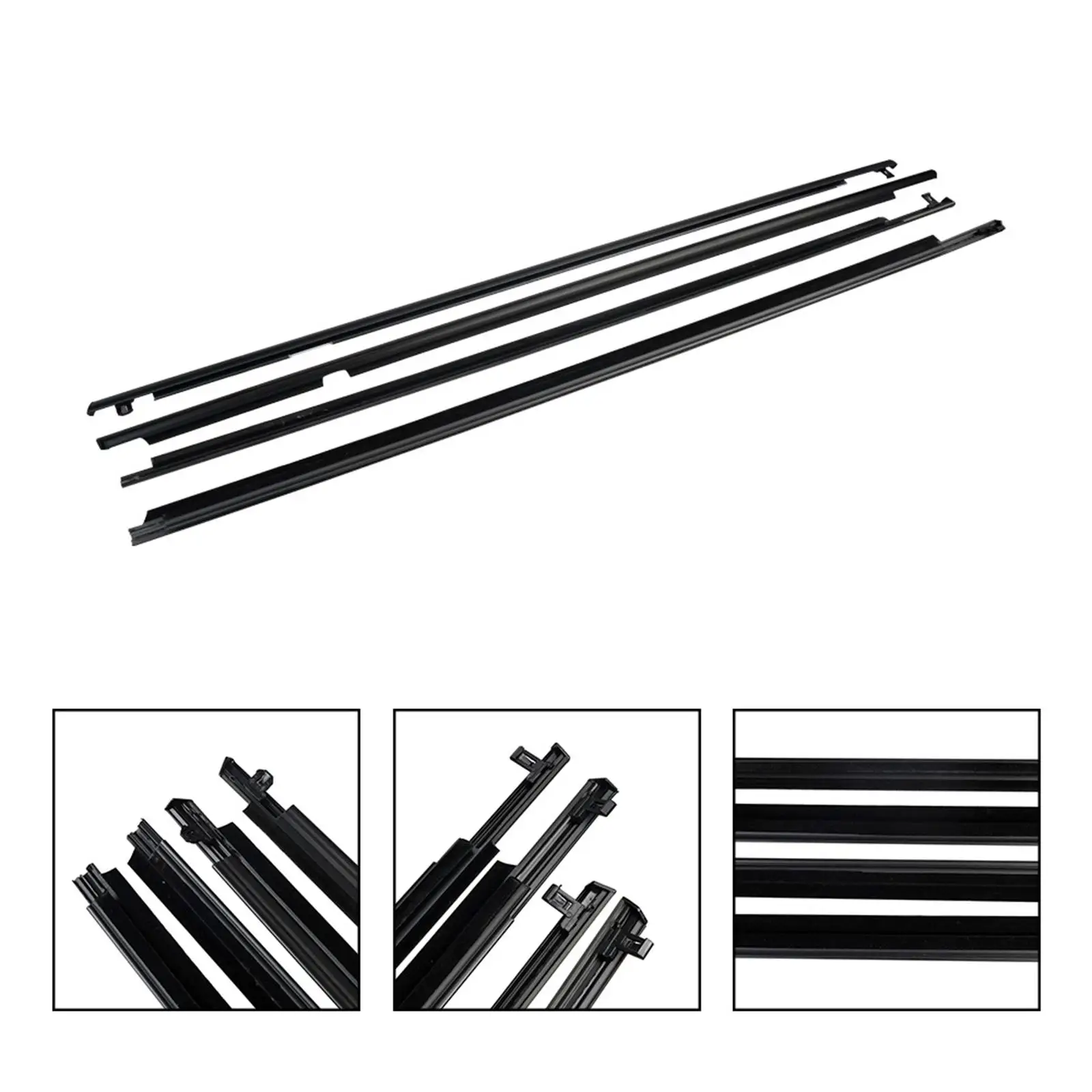 4 Pieces Weatherstrip Window Seal 7572042030 Professional Stable Performance Fittings Accessory for Toyota for rav4 2006 - 2008