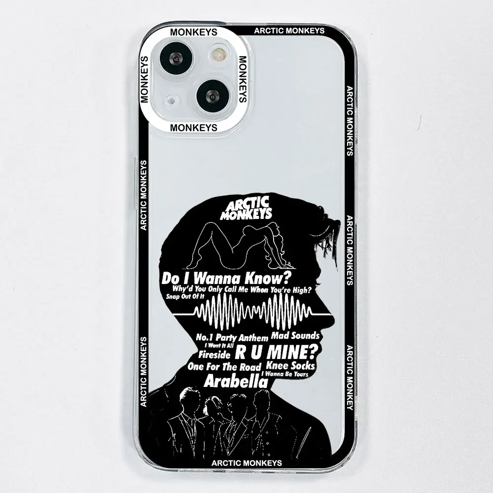 Fashion Arctic Monkeys Phone Case for IPhone 14 12 Mini 13 15 16 Pro MAX XS XR 7 X 8 Plus SE2 Clear Soft Fundas Iphone 11 Cover