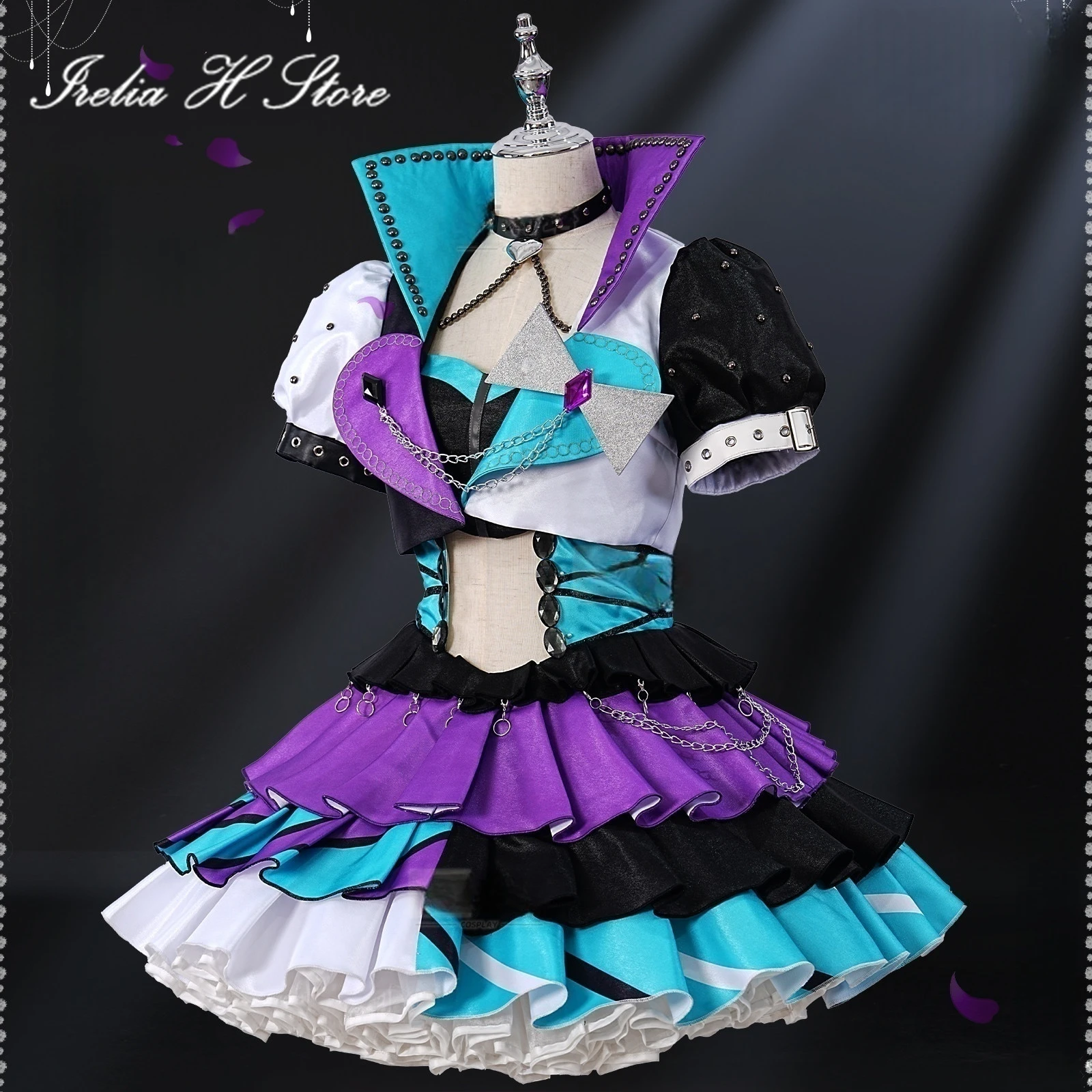 

Irelia H Anime Todo Sion Cosplay Costume Todo Sion formula dress Halloween Costume for Women