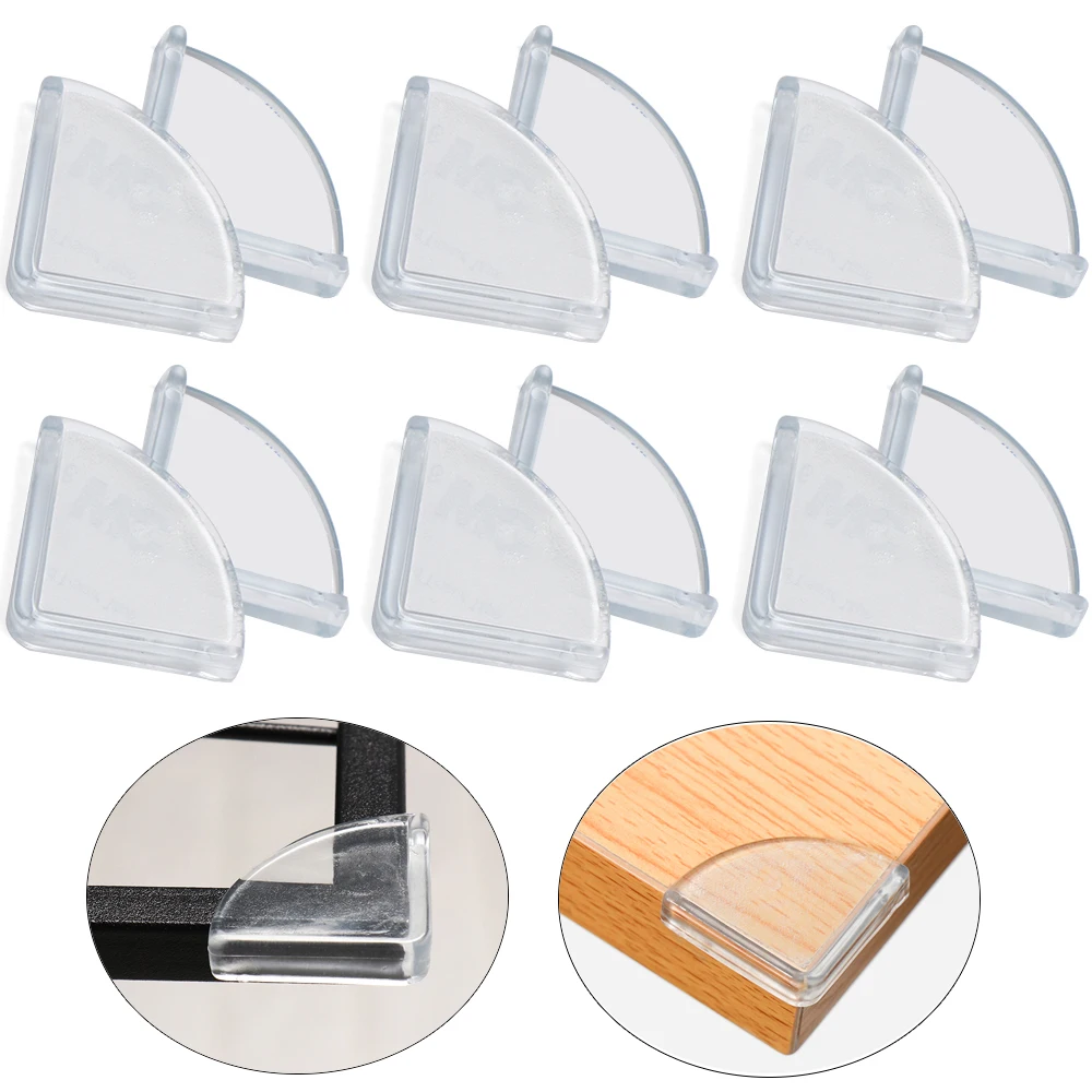 8Pcs Soft Desk Safety Table Corner Protector Corner Guards Anticollision Strip Edge Protection