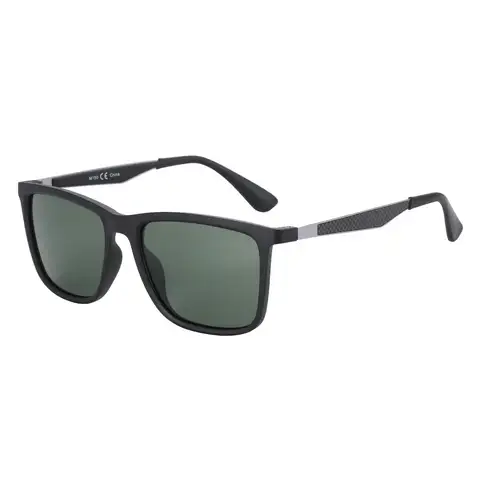 ZENOTTIC Polarized Sunglasses for Men Rectangle Ultralight Carbon Fiber Frame UV400 Protection Classic Sun Glasses