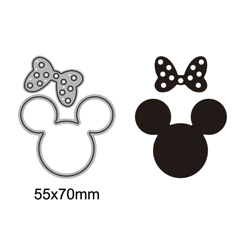 Disney Cutting Dies Mini Mickey Mouse Head Diecut for DIY Scrapbooking Embossing Paper Cards Crafts Making New 2022 Dies