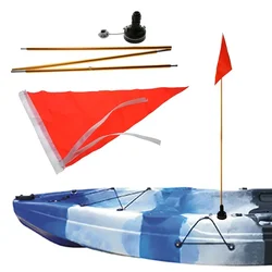 Bandera de seguridad para Kayak, canoas, tablas de remo, barco de pesca, bandera plegable