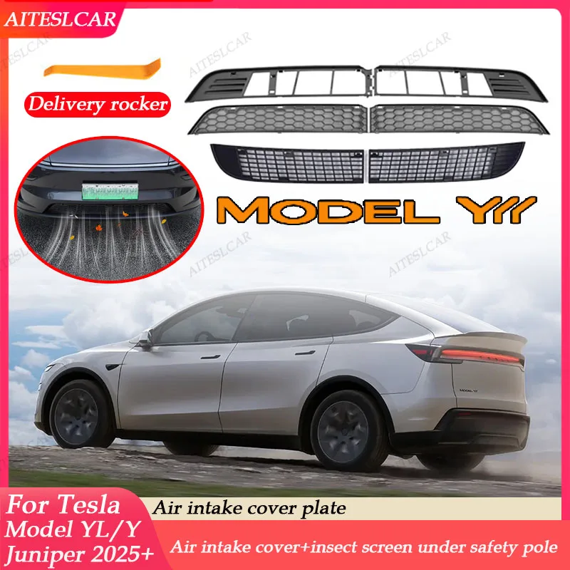 

For Tesla Model YL/Y Juniper 2025 2026 Inner Vent Grille Front Lower Bumper Anti Insect Net Mesh Air Inlet Anti Dust Proof Cover