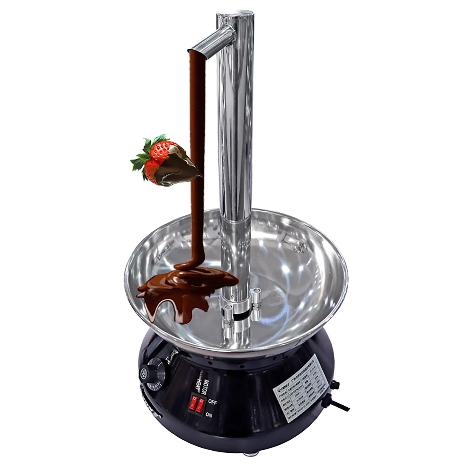 Chocolate Fountain Machine, Faucet Model Chocolate Waterfall Machine with Scraper, Leak-Proof Mat, 1kg Chocolate Sauce