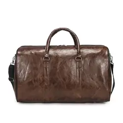 Sac de voyage en cuir PU pour hommes et femmes, sacs fourre-tout de grande capacité, sac à bandoulière Duffle, sac de sport, bagages initiés, nouvelle mode