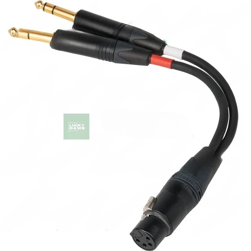 Dual 6.35mm To Four-core XLR Balance Adapter Cable   UD-503 Upgrade Cable