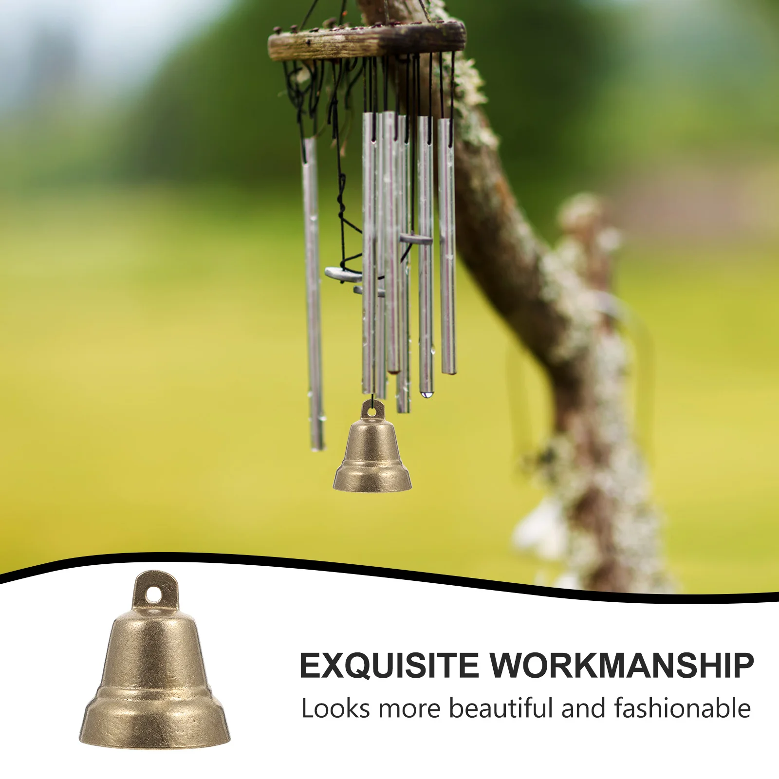 

Copper Bell Vintage Design Small Home Temple Hanging Decor For Christmas Party Retro Animal Pendant Farming Livestock