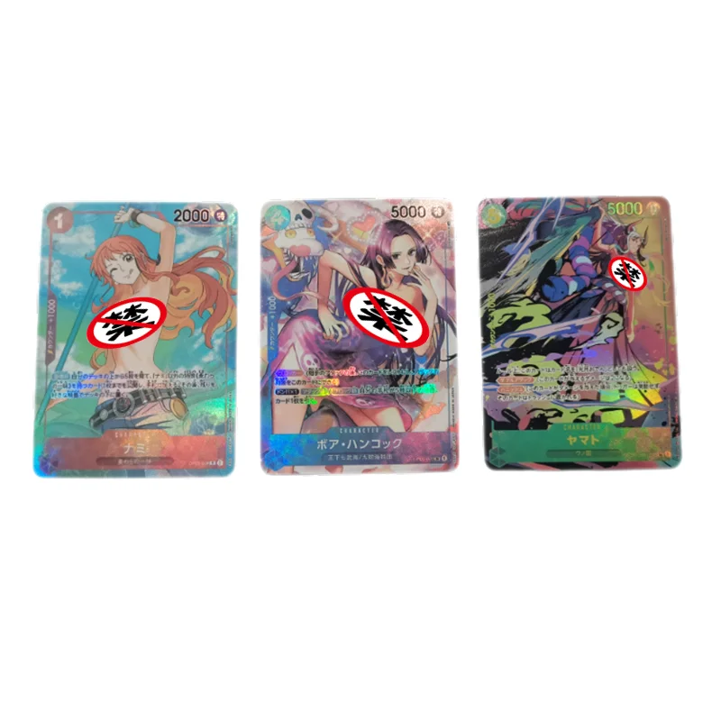 3Pcs/set Anime One Piece OPCG Card Different Painting Edition Nami Hancock Yamato Sexy Nude Card Game Toy Gift Collection Card