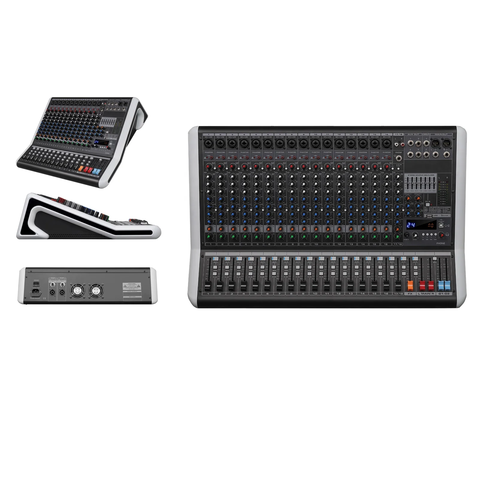 RAT-22D  Outdoor Sound System Professional 20 BT POWER MIXER DJ Controller for Podcasters Musicians