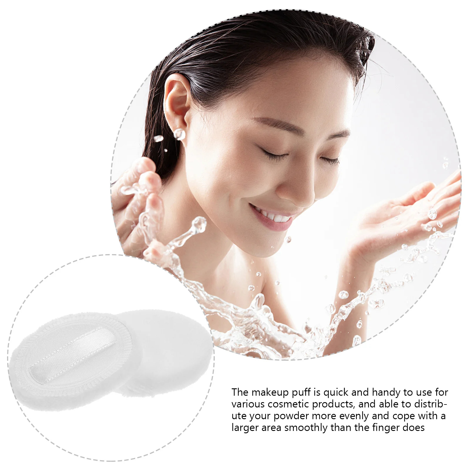 

12Pcs Face Puff Small Supple Powder Pads for Delicate Skin Safe Gentle Touch-Up Makeup Accessory Powder Puff