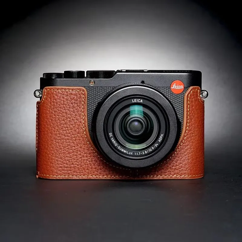 for Leica DLUX8 D-LUX8 High Quality Handmade Genuine Leather Half Case Bag Body BOX Case Camera Accessories