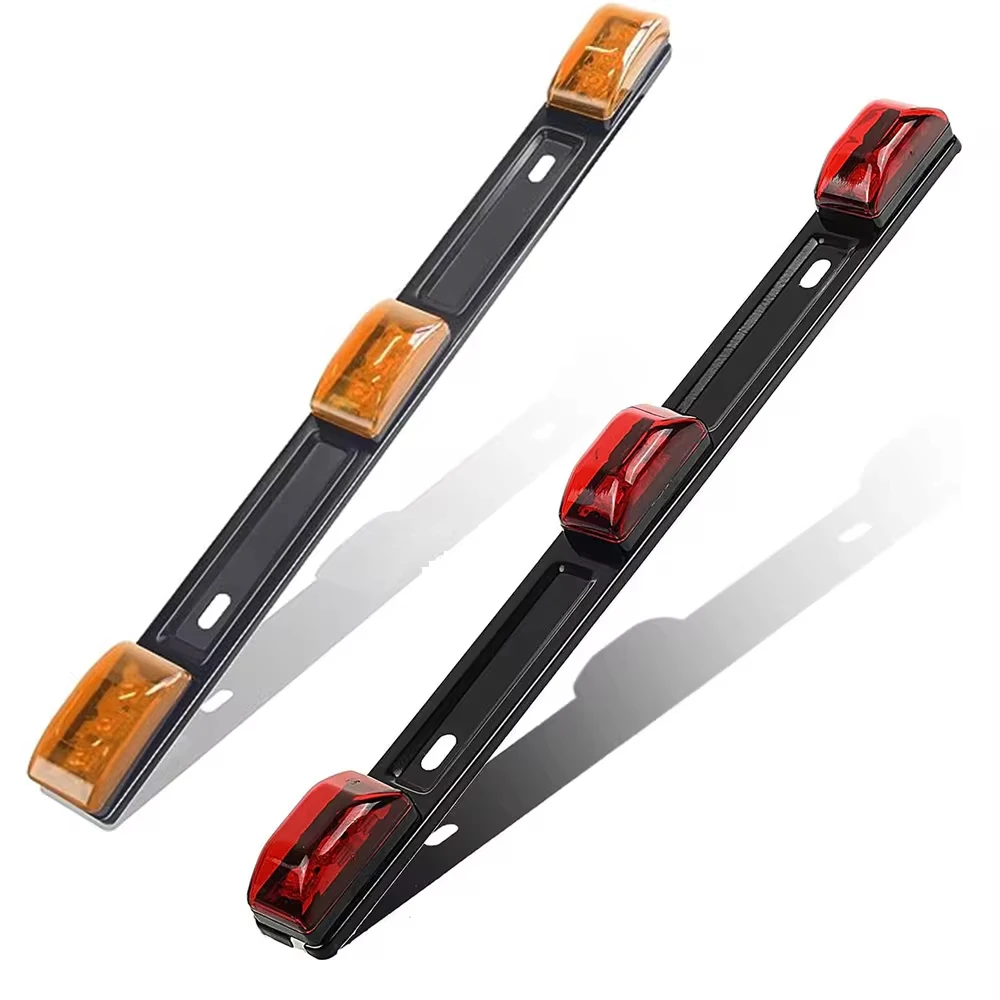 Stainless Pickup Truck Trailer ID Bar Light Rear Red LED Marker Clearance Lights 12V For Ford Raptor F150 250 Pickup Truck
