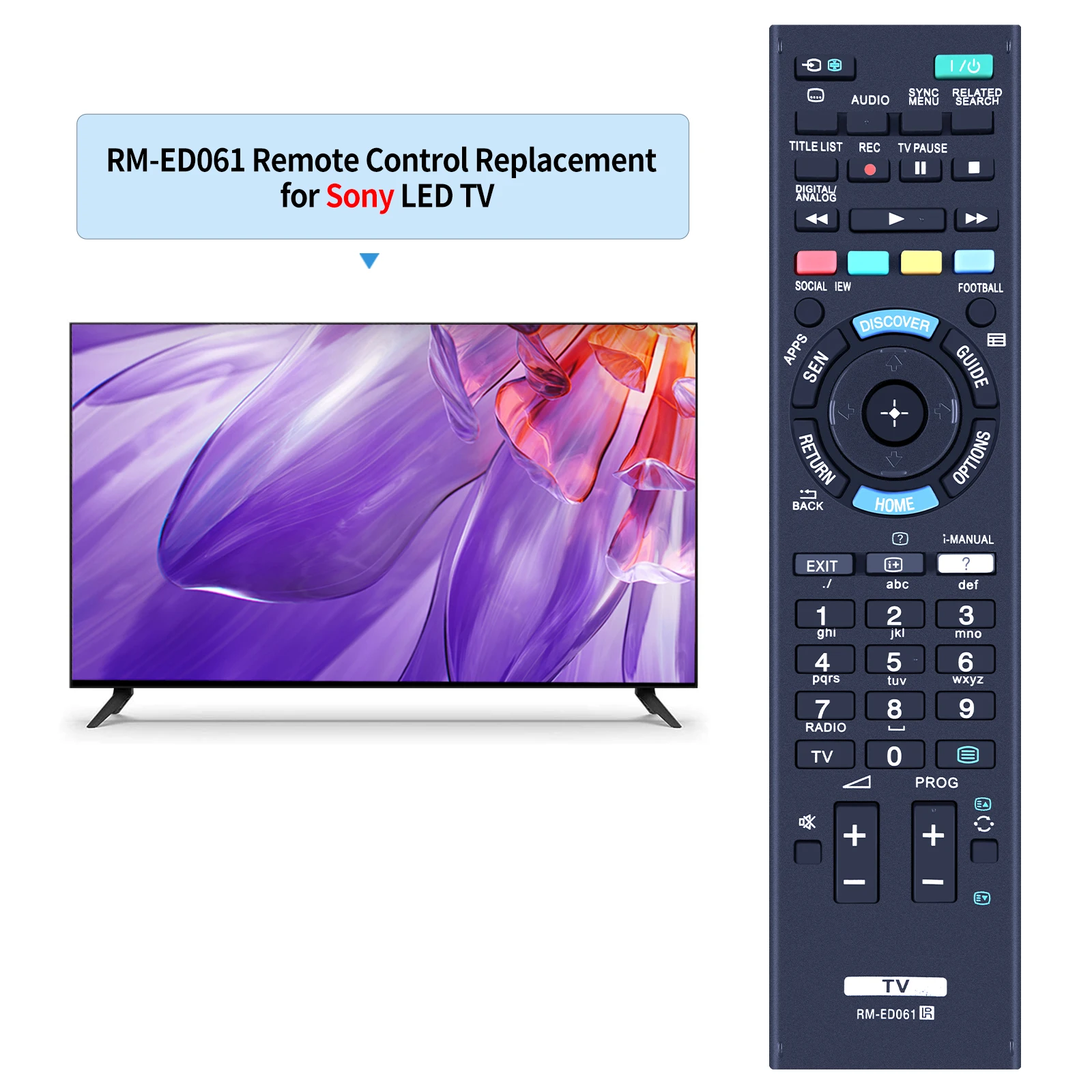 RM-ED061 pilot do Sony TV KD-49X8505B KD-55X8505B KD-55X9005B KD-65X8505B KD-65X9005B KD-70X8505B KD-65S9005B