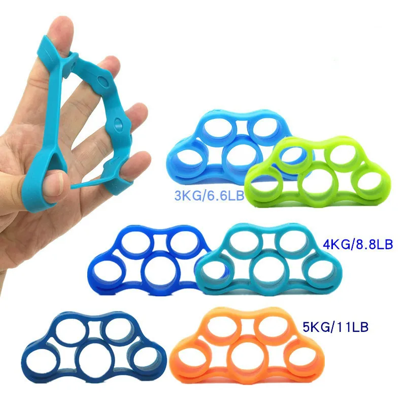 Hand Gripper Silicone Finger Expander Finger Exerciser Exercise Hand Grip Wrist Strength Trainer Resistance Band Fitness