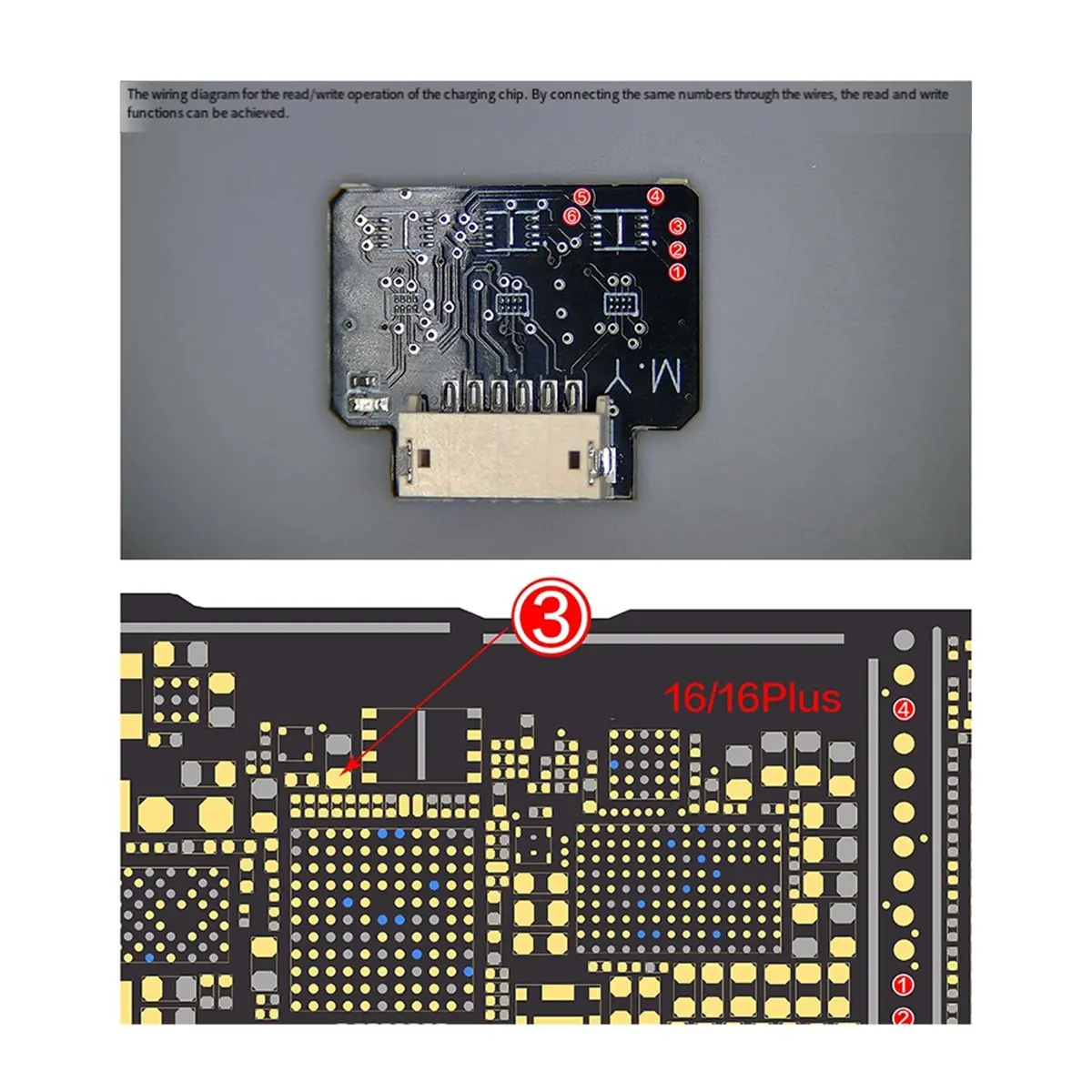 No-Disassembly Chip Programmer Fast Read/Write & Repair Tool Charging IC Data for 15/16 Series with Clamp