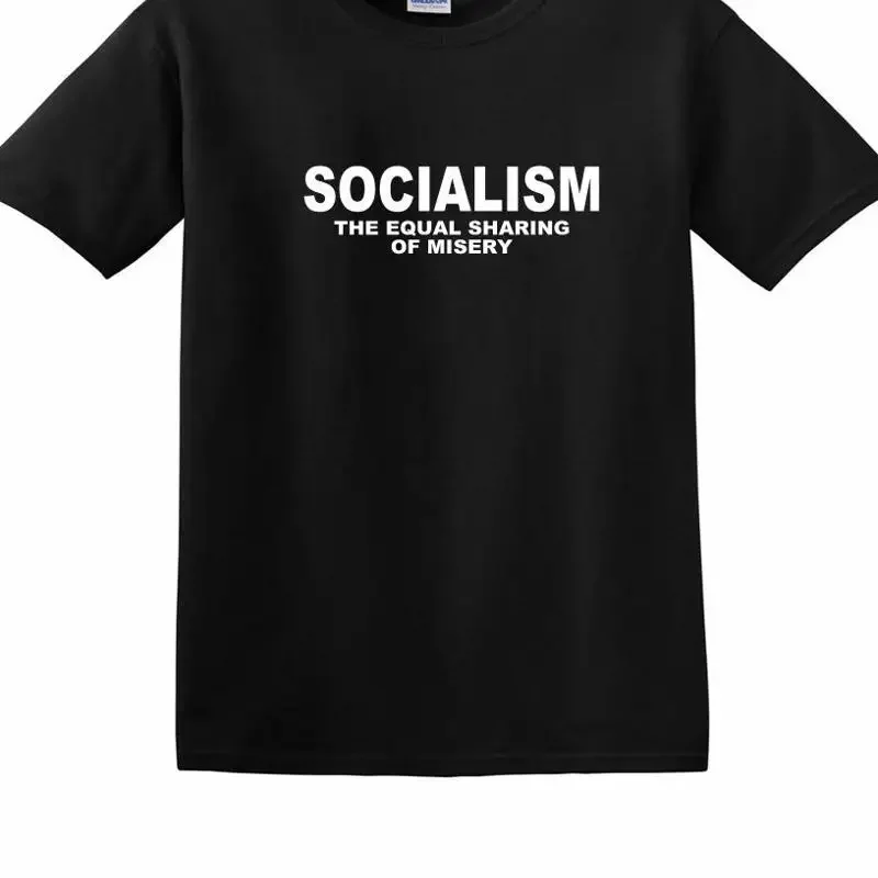 SOCIALISM Equal Sharing of Misery T Shirt Conservative Republican Tea