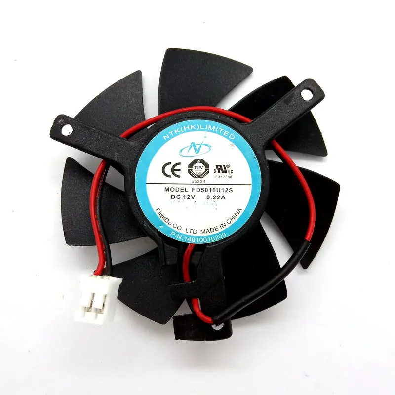 

Оригинальный FD5010U12S DC12V 0.22AMP 2 линии диаметром 45 мм шаг 39 мм для охлаждения графической карты вентилятор
