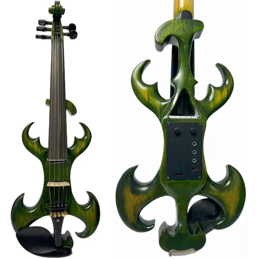 New Model Crazy-4 SONG brand Green 4/4 5 strings electric Violin solid wood