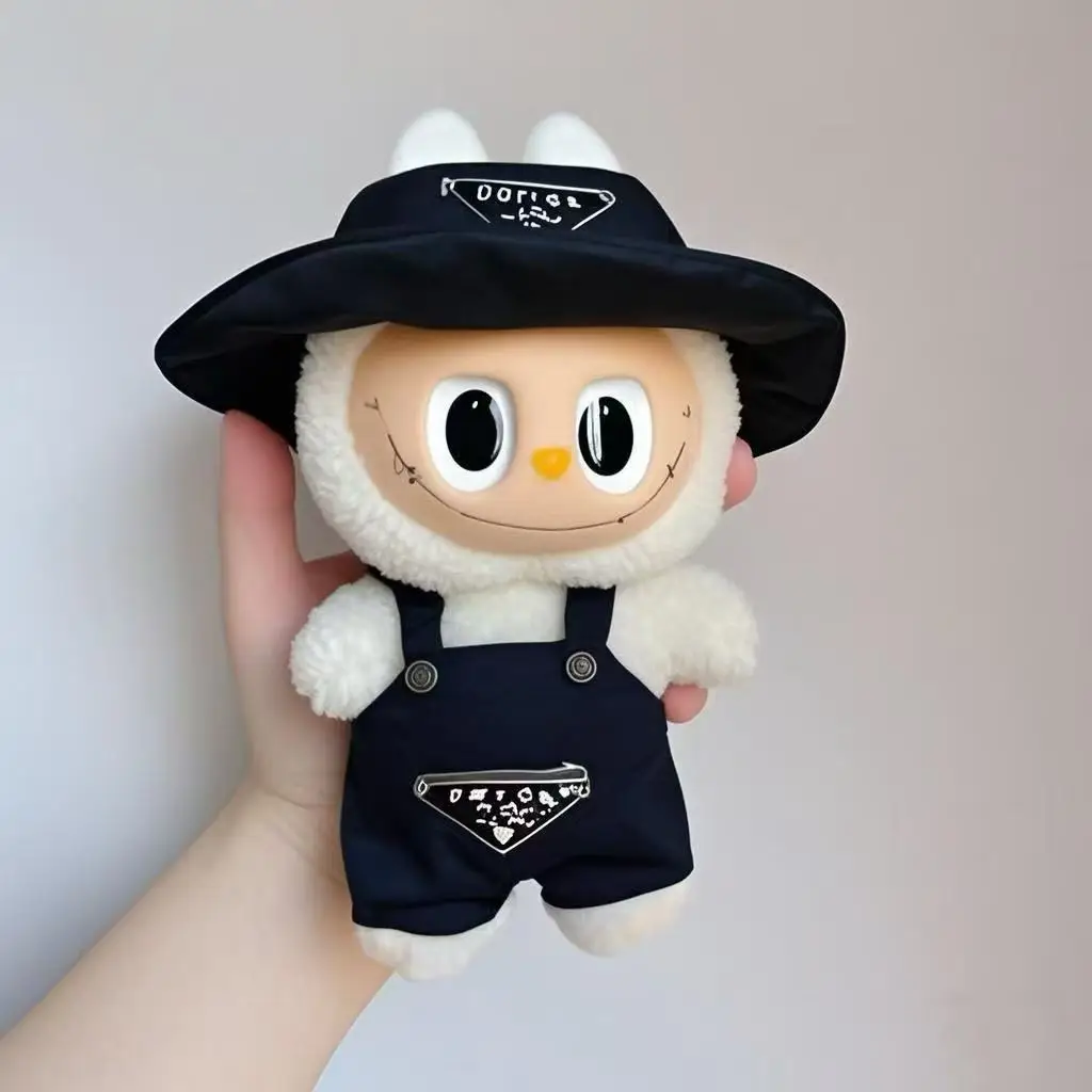 

For 17cm Labubus Mini Doll Clothes Outfit Hat Bag Clothes Shoes Labubu II Doll Accessories Cultivate Sitting Party Game Toys