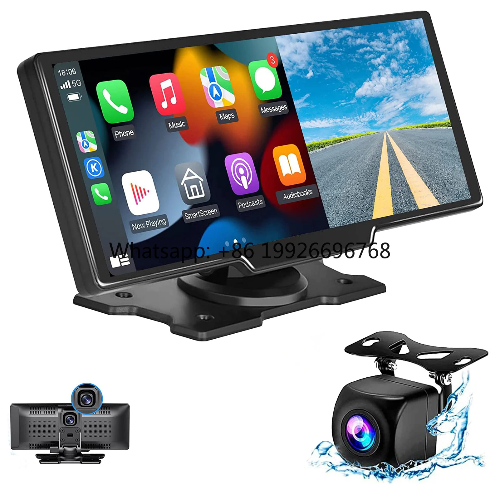 

Universal 10.26 Inch Tablet Wireless Carplay Screen Android Auto Car Stereo Portable GPS Navigation Player Dashboard